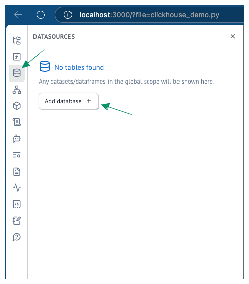 Добавить новую базу данных